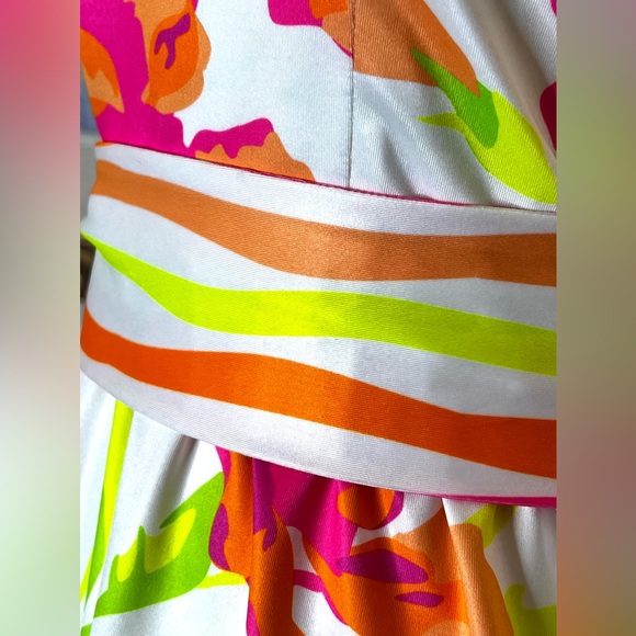 Gretchen Scott Jersey Date Night White Floral Dress Size Small - Picture 7 of 13